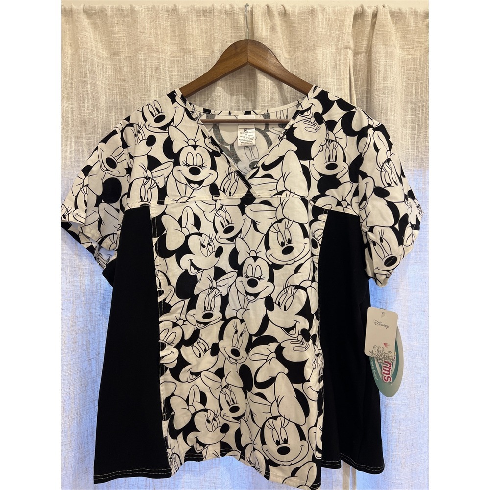 Cherokee‎ Scrubs Big Minnie Scrub Top 6875C MKBM by Disney 2XL